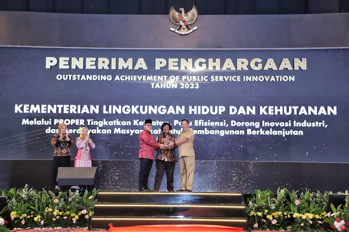 Read more about the article PROPER KLHK Raih TOP 5 Inovasi Pelayanan Publik Tahun 2023
